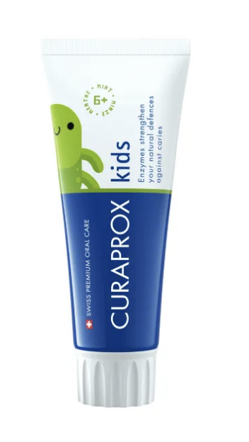 Curaprox Kids mint toothpaste for ages 6 and up