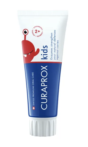 Curaprox Kids strawberry toothpaste for ages 2 and up