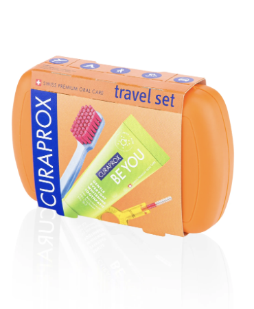 Curaprox orange travel set case