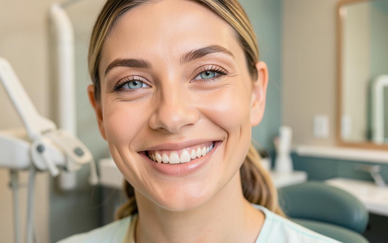 A natural-looking smile after veneers at a Larnaca dental clinic
