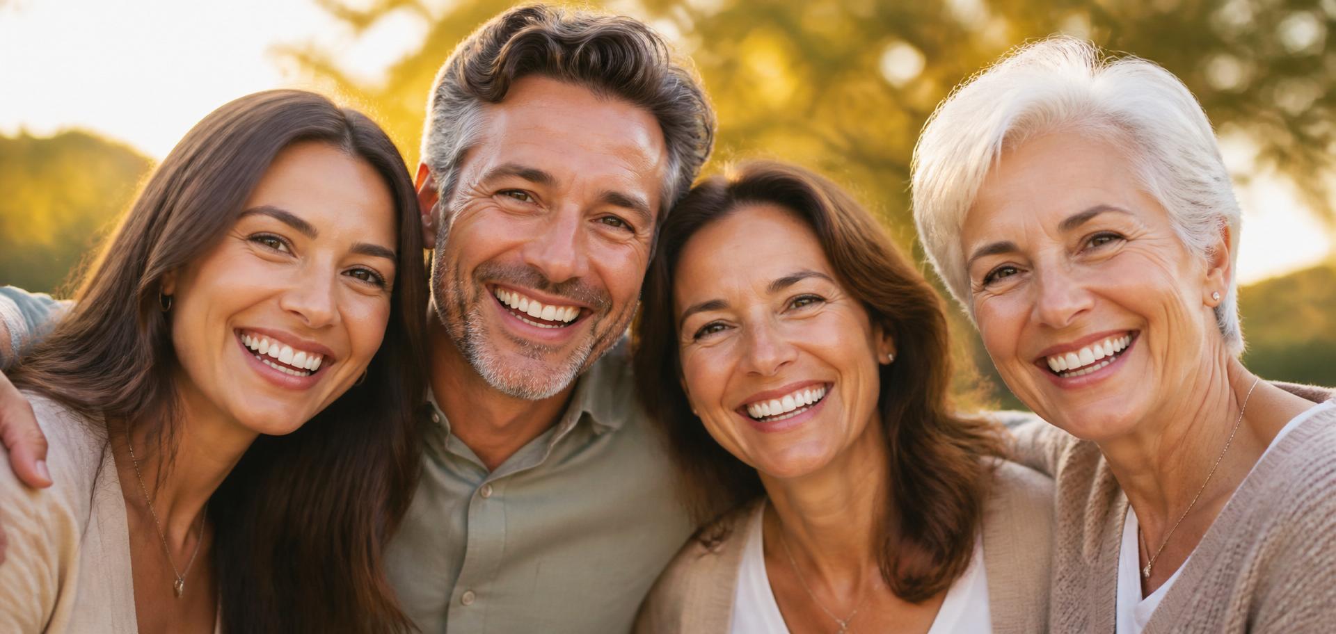 Happy patients with beautiful smiles